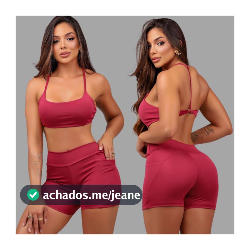 Conjunto Feminino Fitness] Academia Roupa Fitness Feminina