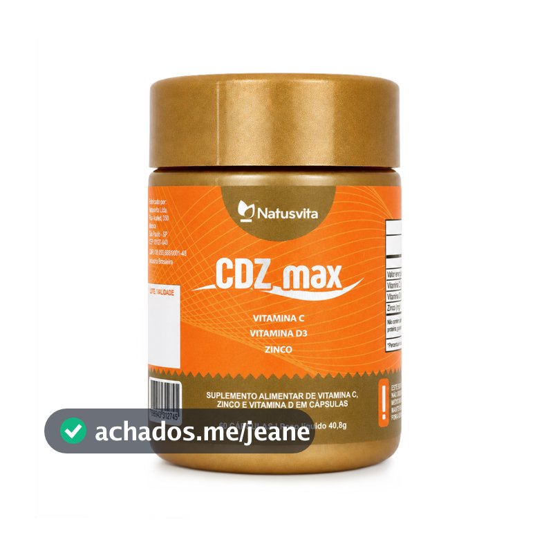 60/120/180 cáps Vitamina C 1000mg + Vitamina D3 2000ui + Zinco 29,59mg Cápsulas
