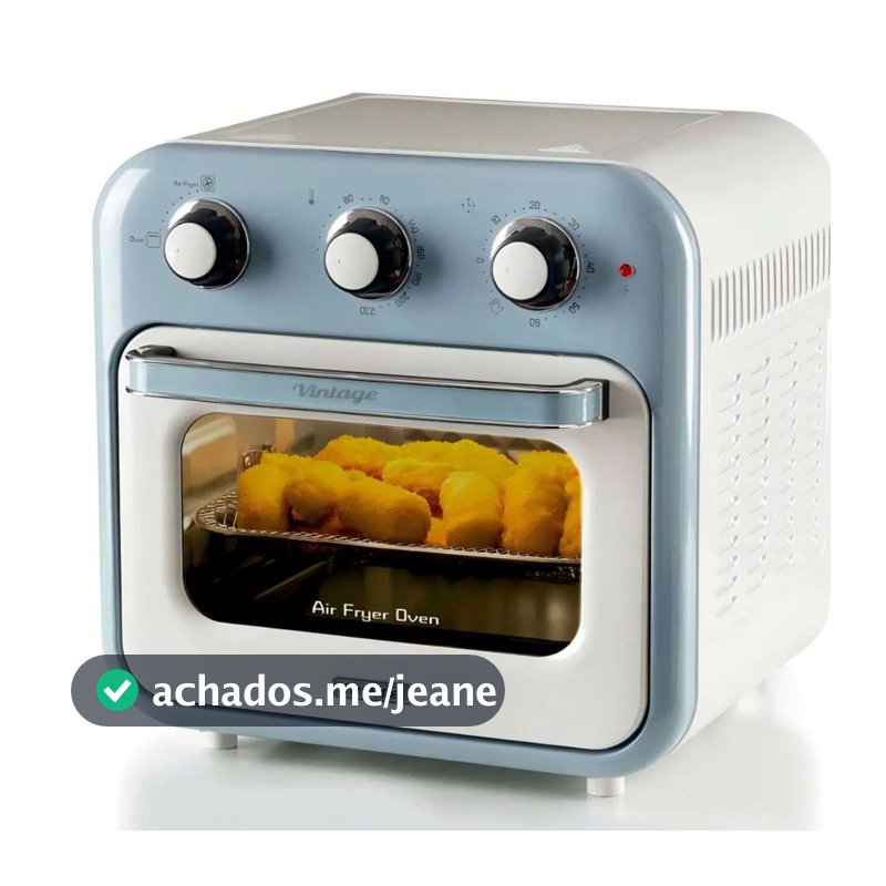 Fritadeira Forno Air Fryer Oven Ariete Vintage Azul 16L 127v