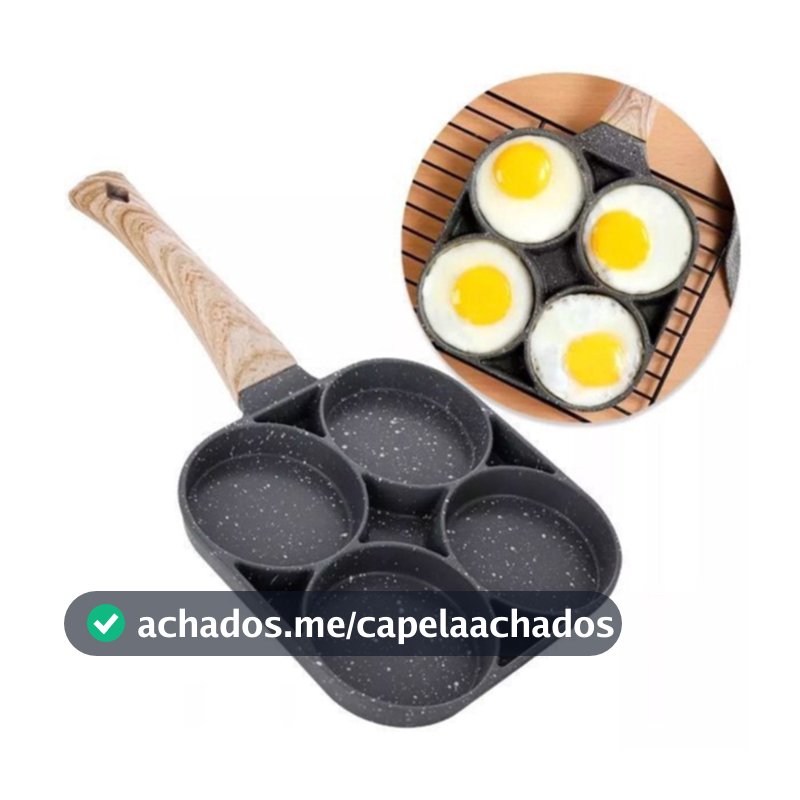 Frigideira Antiaderente 4 Partes Ovo Hambúrguer