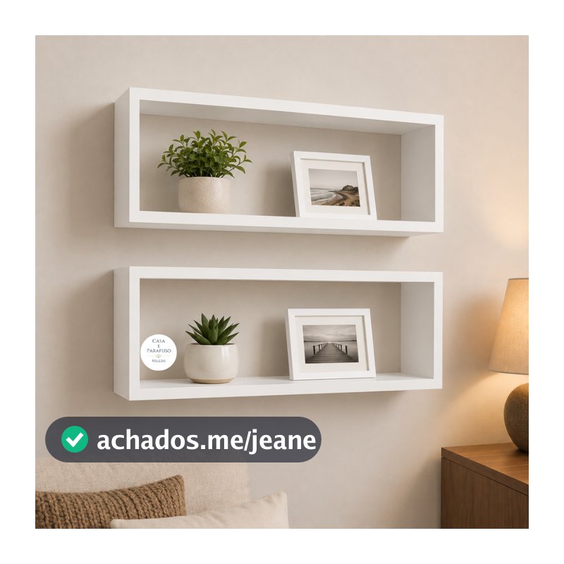Kit 02 Nichos 50X25cm Sala, Quarto, Decoração, Banheiro (47)