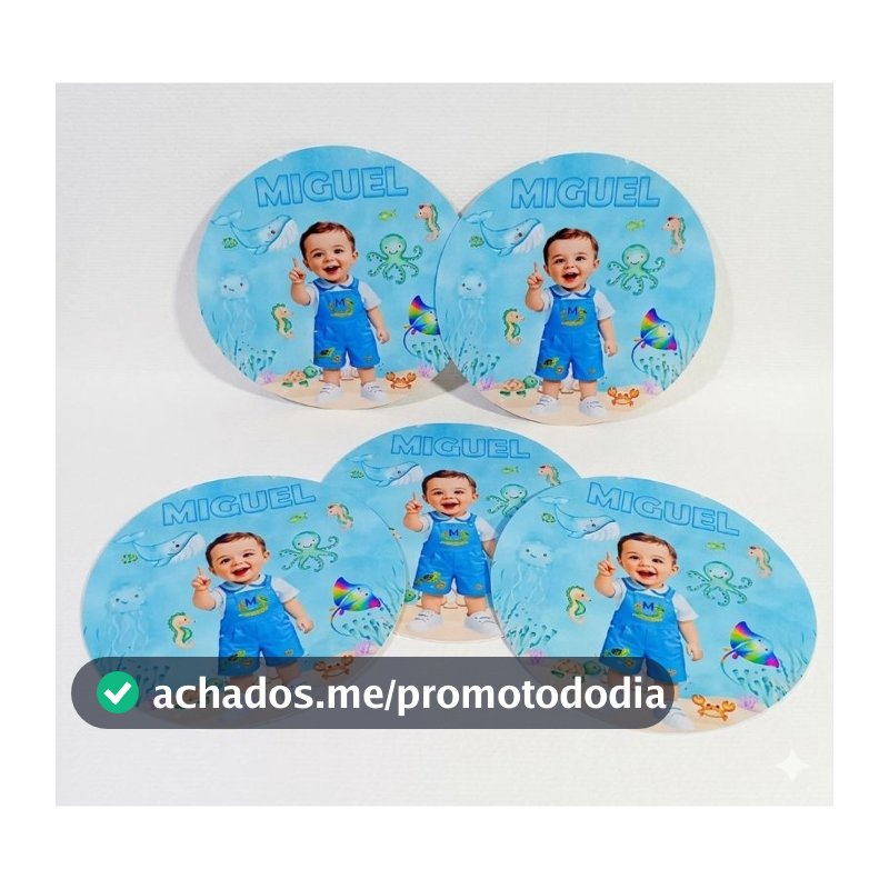 Kit 50/ 60/ 70/ 80/ 90/ 100/ 110/ 129/ 130/ 140/ 150 unidades Sousplat Decorativo 20cm – Papel Glossy 180g Premium
