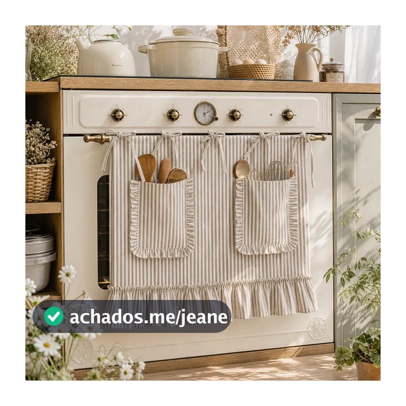 Cortina De Forno Listrada Vintage Para Saia De Cozinha Meia Janela Gravata Superior Café Armário Toppers Com Bolso De Ar