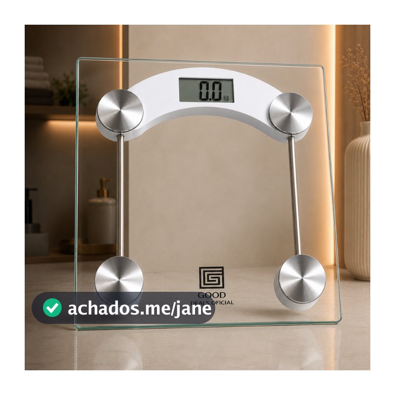 Balança Digital De Vidro até 180Kg Portátil Corporal