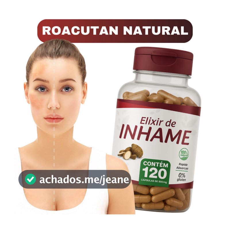 Elixir de Inhame Para Acne Hormonal, Espinhas Internas e Pele Oleosa - Efeito Roacuta