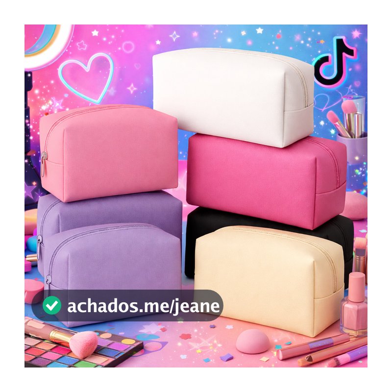 Kit 15 Bolsa Porta Maquiagem Necessaire Lisas Uso Diário ou Revenda