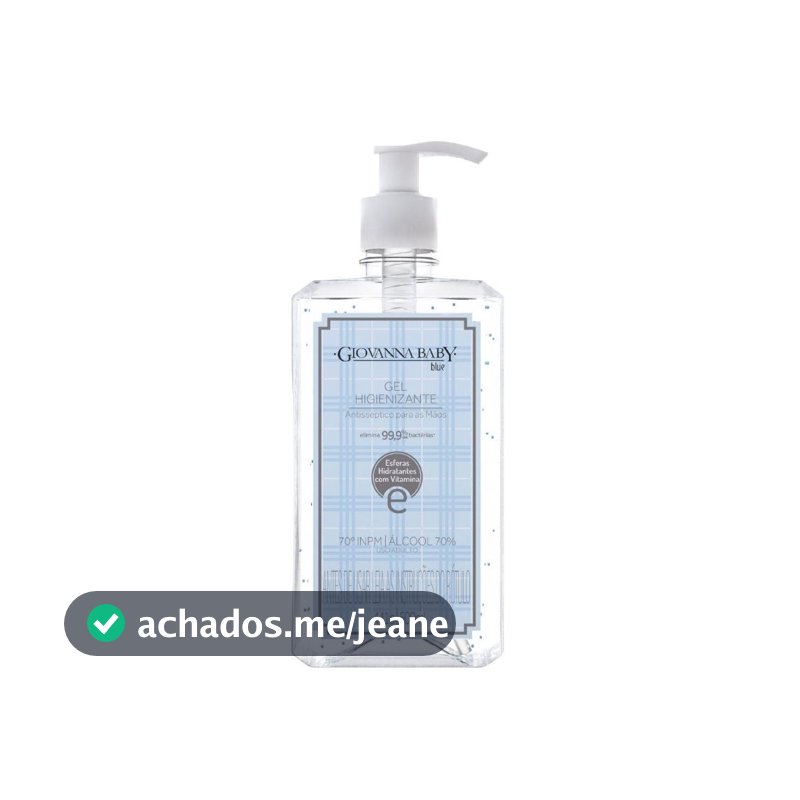 Álcool Em Gel Higienizante Giovanna Baby Blue 500Ml