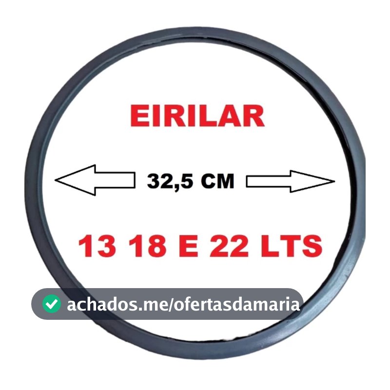 Borracha Anel De Vedação Para Tampa Da Panela De Pressão EIRILAR 13-18-22 Litros (Nitrilica)