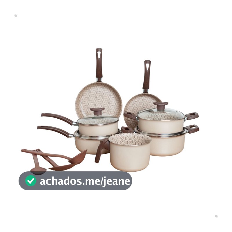 Conjunto De Panelas D'itália Disegno 10 Peças Alumínio Antiaderente Teflon Caneca Frigideira