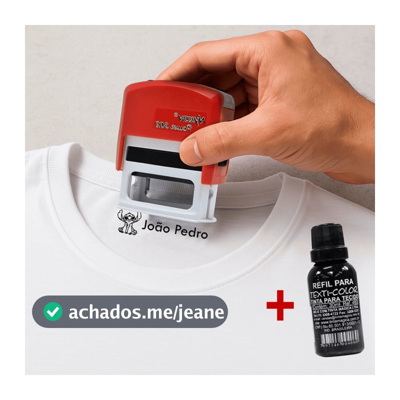 Carimbo Para Tecido Personalizado + Tinta Para Tecido - Carimbo Para Tecido Automático Nykon