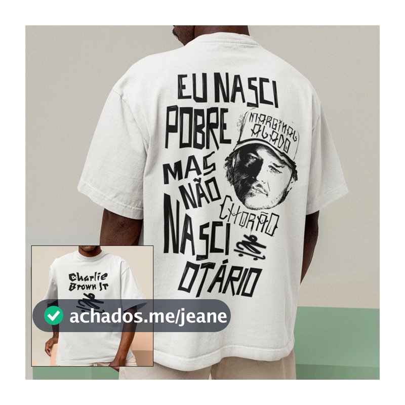 Camiseta Charlie Brown Jr Frase Eu Nasci pobre Mas Não Nasci Otário Camisa Chorão Rock Brasil