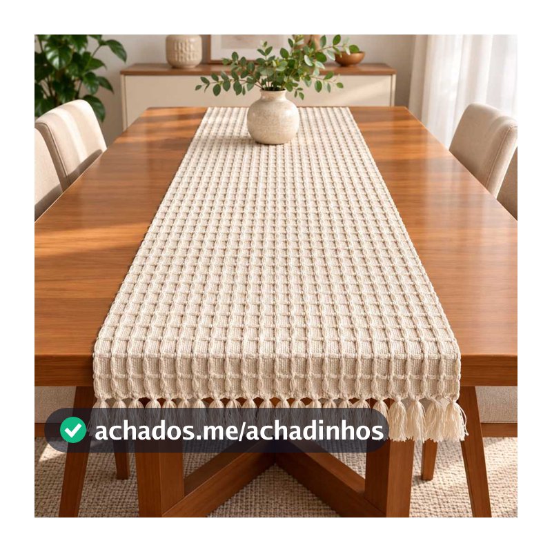 Caminho de Mesa Artesanal, Reforçado e Resistente, modelo Relíquia. Várias cores e tamanhos.