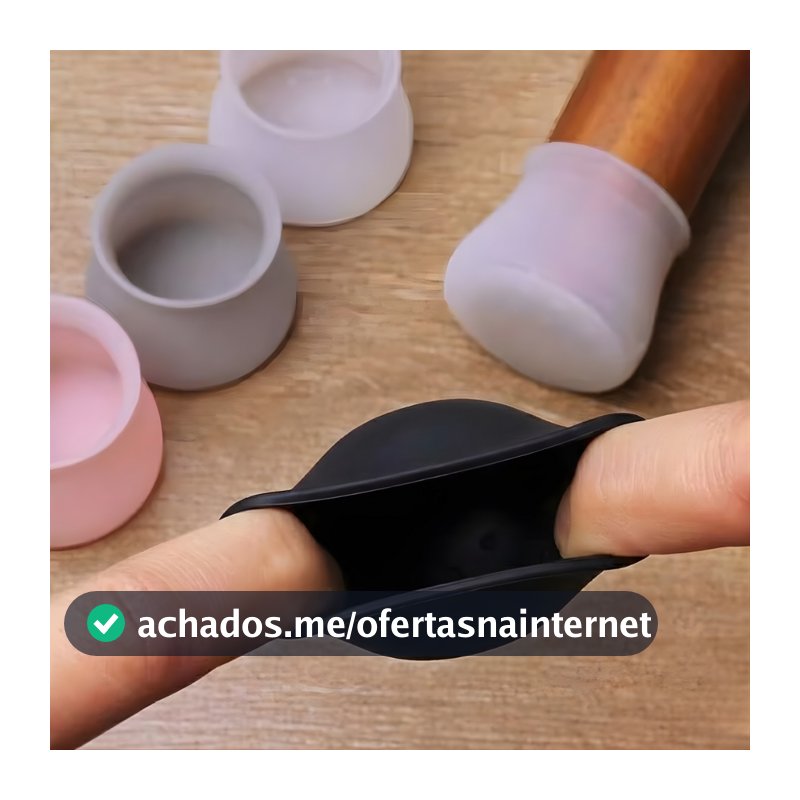 Protetor de Silicone para Pés de Cadeira e Mesa Redondo Pezinho Amortecedor Anti Ruído Risco Piso Borracha Vinílico