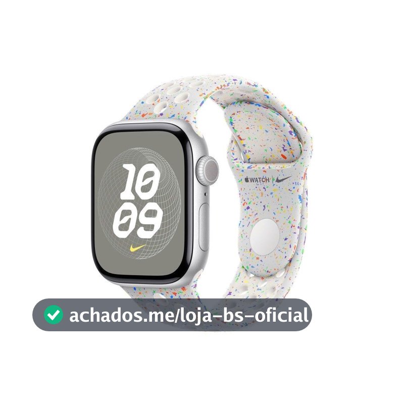 Pulseira Apple Watch 42 mm, Esportiva Nike, Apple, Platina