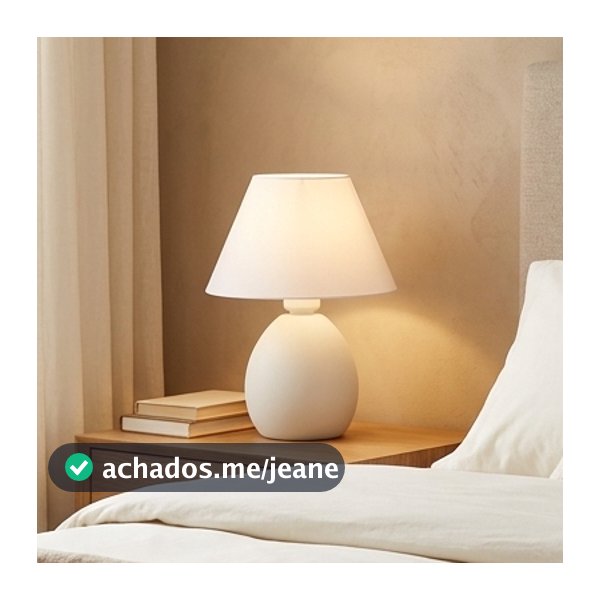 Abajur Luminária Elipse Pequeno Feito de Cerâmica Sala Quarto Escritório Cores Tendências