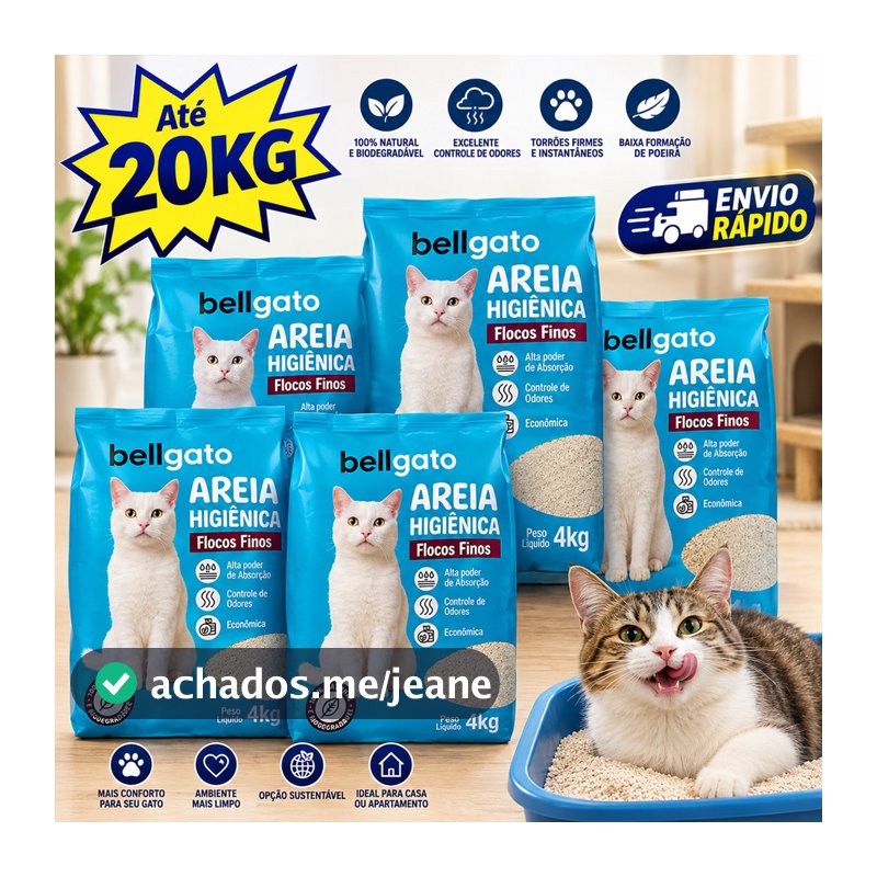 Areia Sanitária Natural Para Gatos Ecologica Areia de Gato Para Caixa de Areia Para Gatos