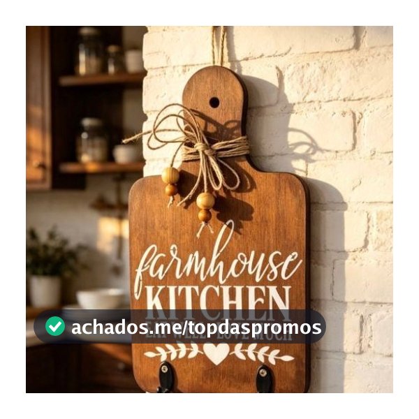 Placa Decorativa Farmhouse Tábua Rústica Welcome Cozinha