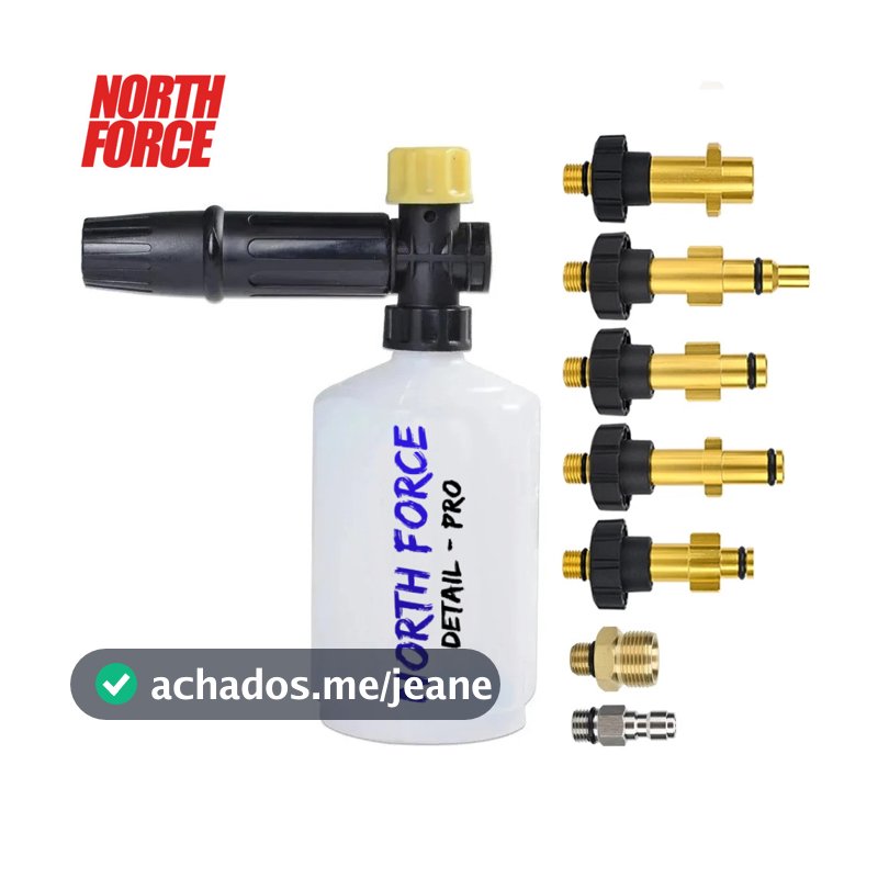 Lança de Espuma 500ml North Force – Snow Foam para Lavagem de Carros, Lavadora Engate Rápido Karcher/Wap/Vonder/Stihl