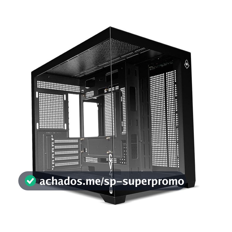 Gabinete Gamer Mancer CV450, Mini-Tower, Lateral de Vidro, Preto, MCR-CV450-BK