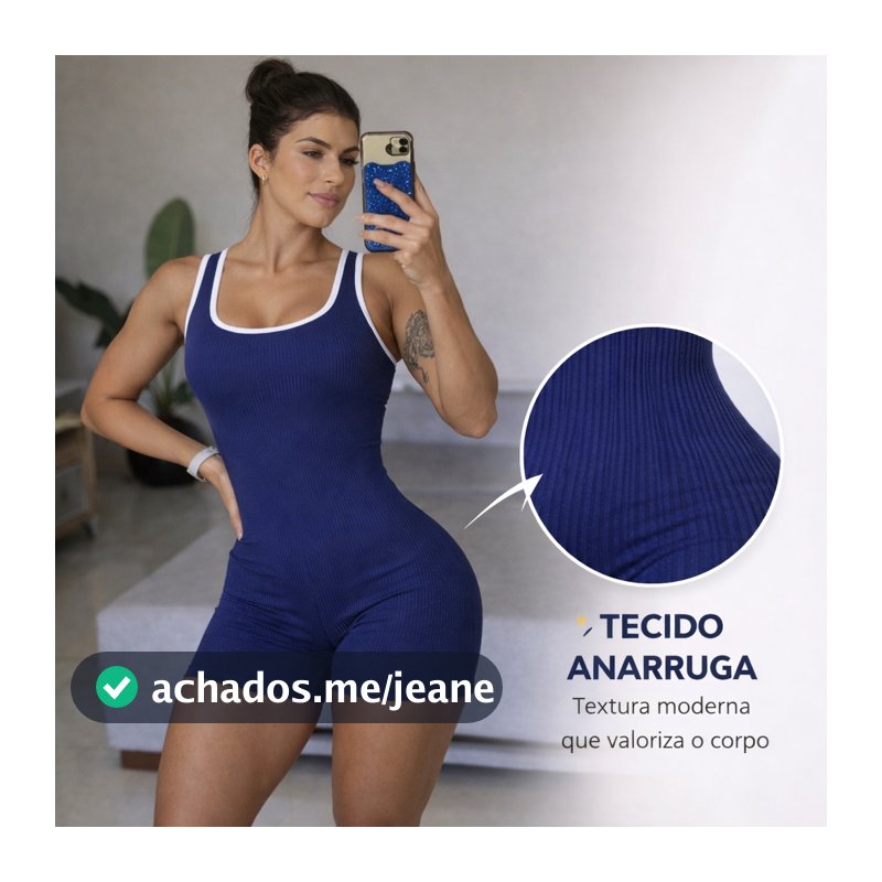Macaquinho Feminino Premium Texturizado Modelador Academia treino Moda Fitnees