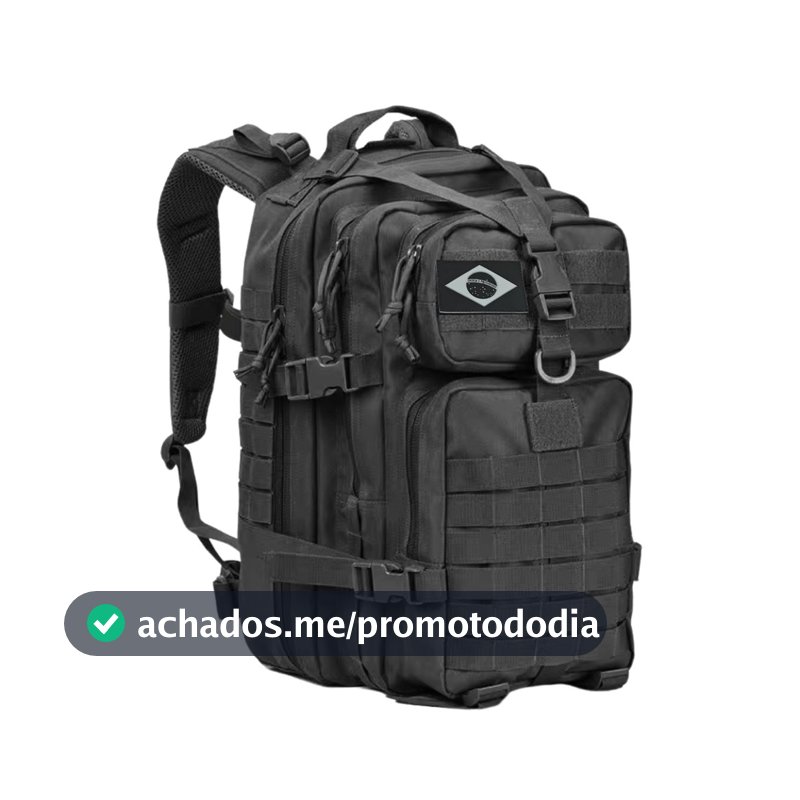 Mochila Militar Tática Impermeável 50 Litros Grande Reforçada com Brinde Bandeira