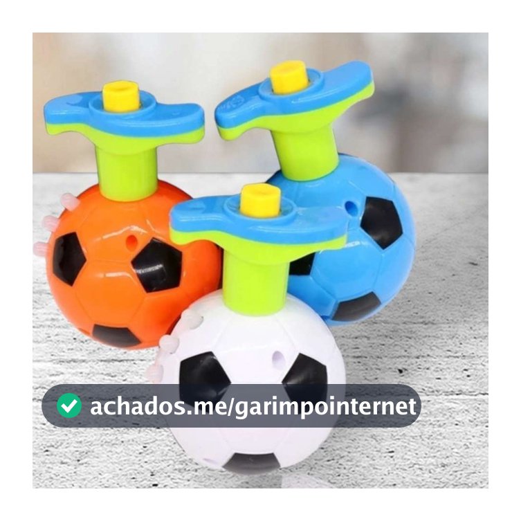 Brinquedo pião musical bola de futebol c/ lançador c/luz   KL100750