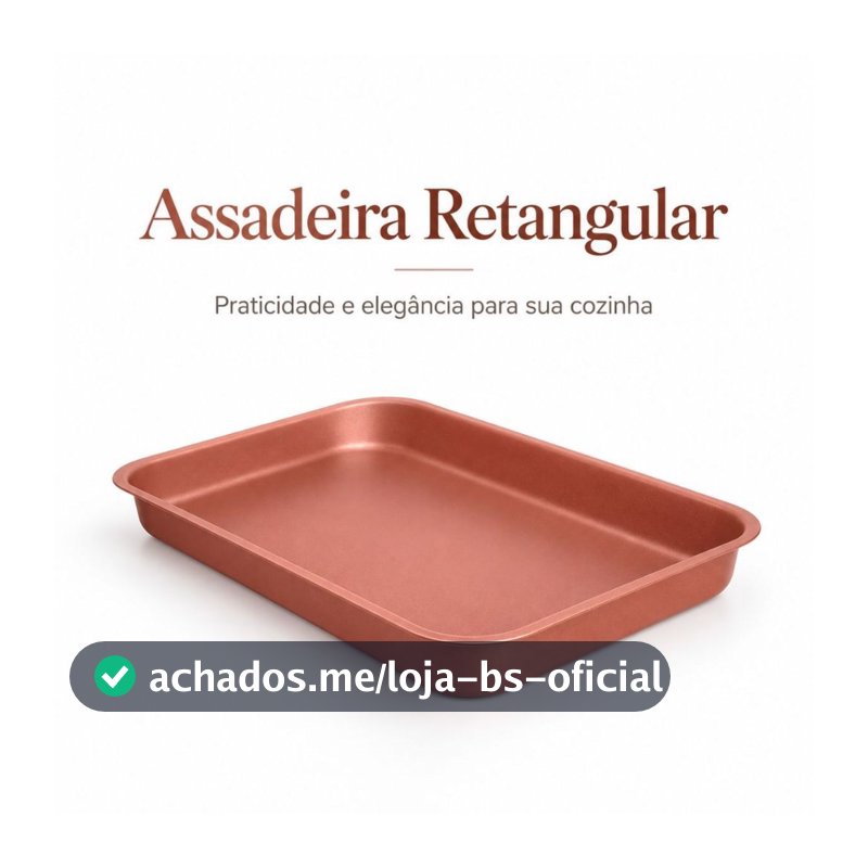 Assadeira Retangular Antiaderente Para Bolo Torta Forno Cozinha Assados Multiuso Doces Salgados Confeitaria