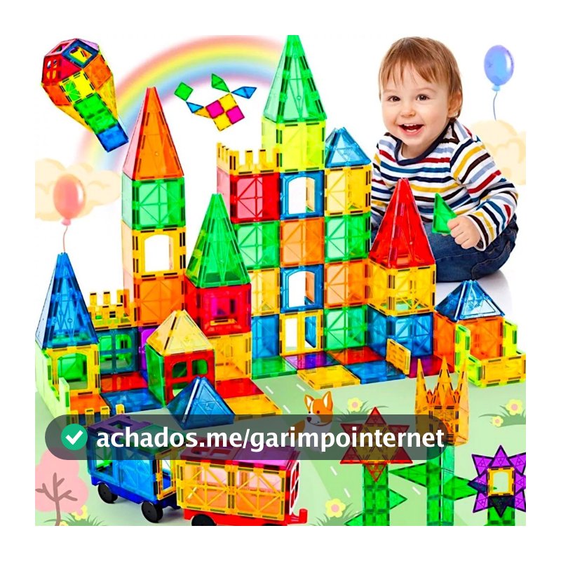 Mini Blocos Magnético De Montar Brinquedo Magnético Construção Educativo Infantil
