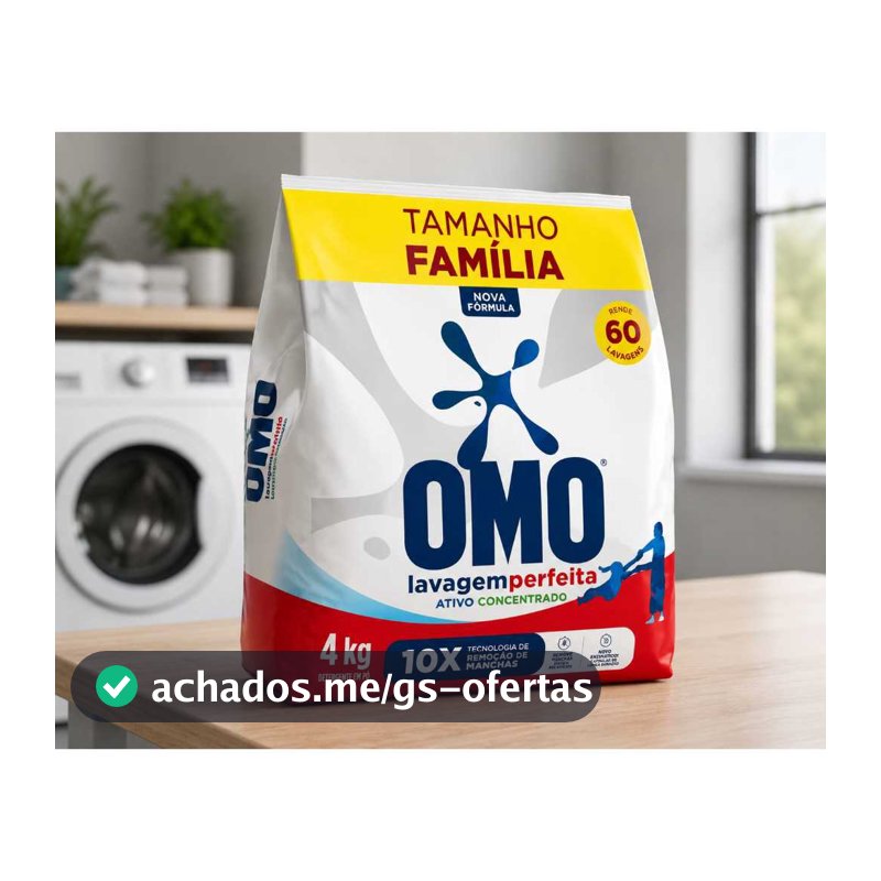 Sabão Em Pó OMO  4 Kg Pacotão Família