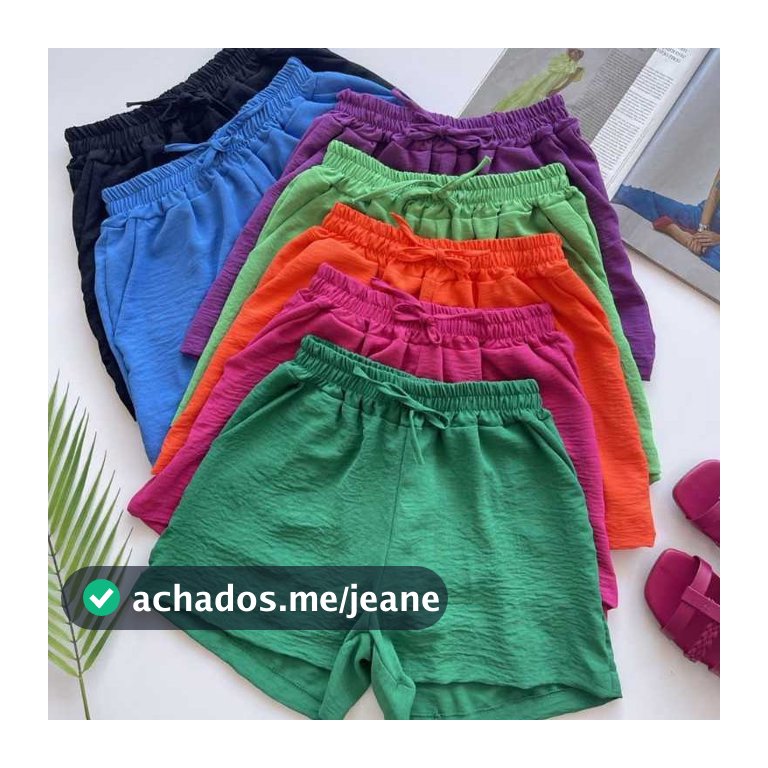 Kit 3 Shorts Feminino Duna Com Elástico na Cintura Básico leve Atlético Verão