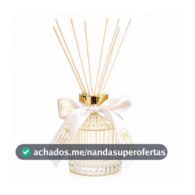 Difusor de Perfume Luxo Liz Aromas 250ml | Aromatizador de Ambientes em Vidro Premium com Varetas