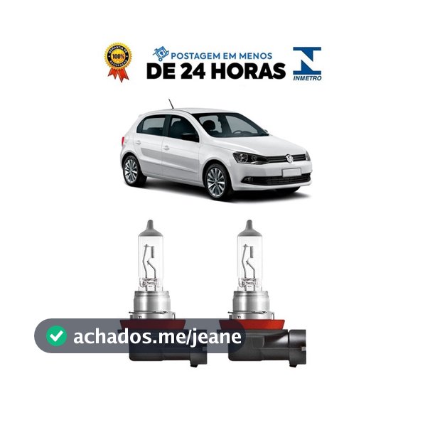 Par Lampada Farol de Milha Gol Voyage Saveiro G6 2013 2014 2015 H11