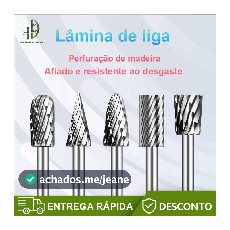 5pcs Jogo De Lima Rotativa Grossa Aço Para Madeira, Metal e Escultura