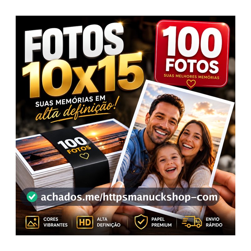Fotos Reveladas 10x15 cm para Viagens | Opções de 05 a 100 Fotos | Papel Fotográfico Premium, Cores Vivas e Alta Nitidez
