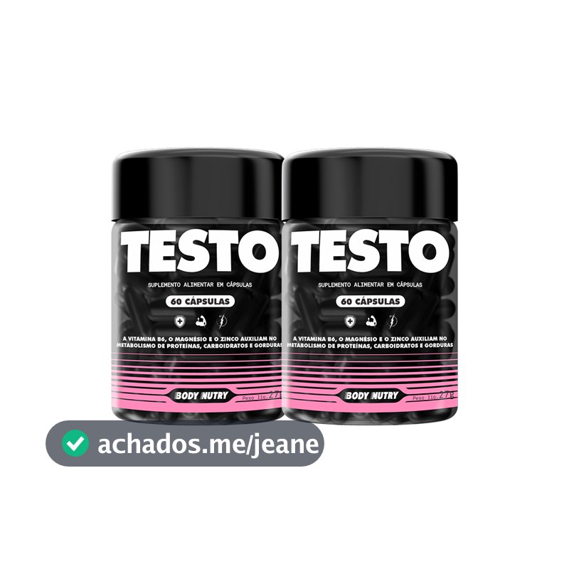 Kit 2x Testo Feminy (Boro + ZMA + Magnésio) Força Energia e Disposição 60 Cápsulas - Body Nutry