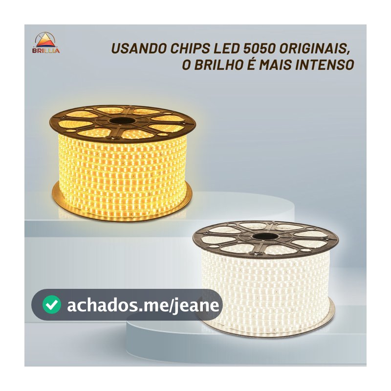 1 a 10 Metros Fita Mangueira de LED 5050 para Decoração Com Conector 110V ou 220V Branco Frio/Quente