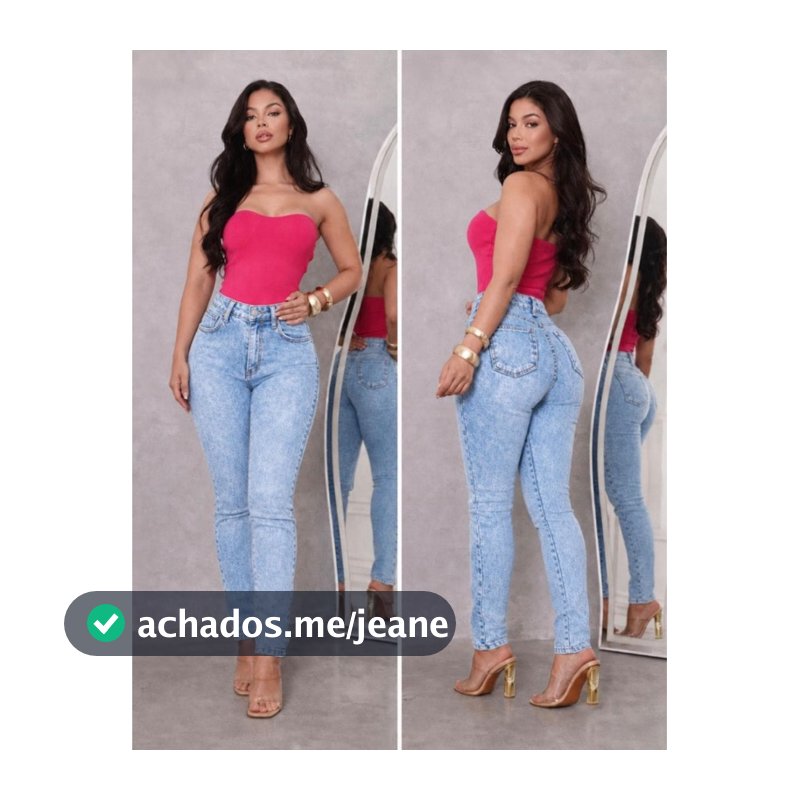 Super Oferta Calça Jeans Feminina Promoção Skinny Tradicional Básica Cintura Alta com Lycra Elastano