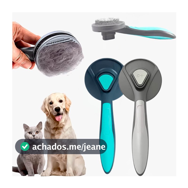 Escova Removedora de Pelos Rasqueadeira Pet para Cães e Gatos