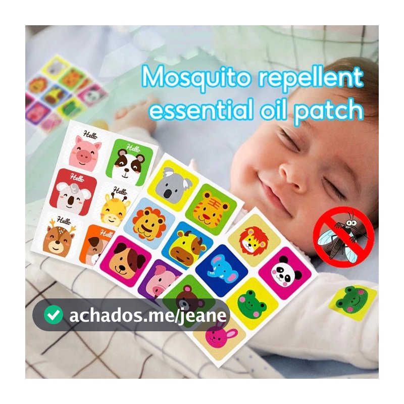 Kit 36/72/108/144 Adesivo Repelente Mosquito Adesivo Repelente Natural Citronela Infantil