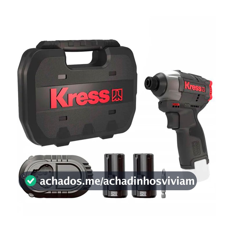 Parafusadeira de Impacto 1/4" 12V KUB50.2 Brushless - KRESS