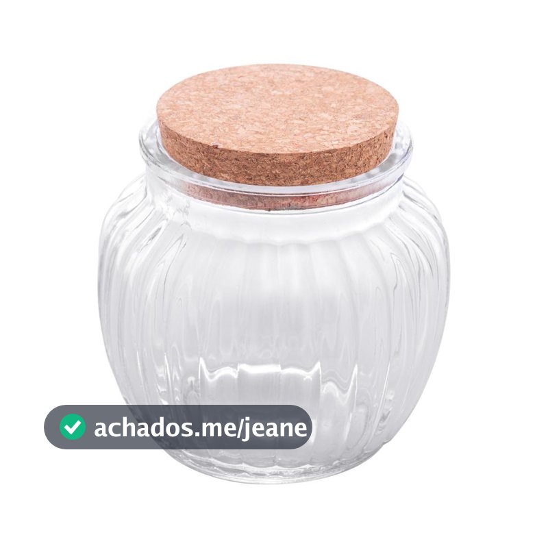 Pote Lyor Classic de Vidro com Tampa de Rolha 600ml
