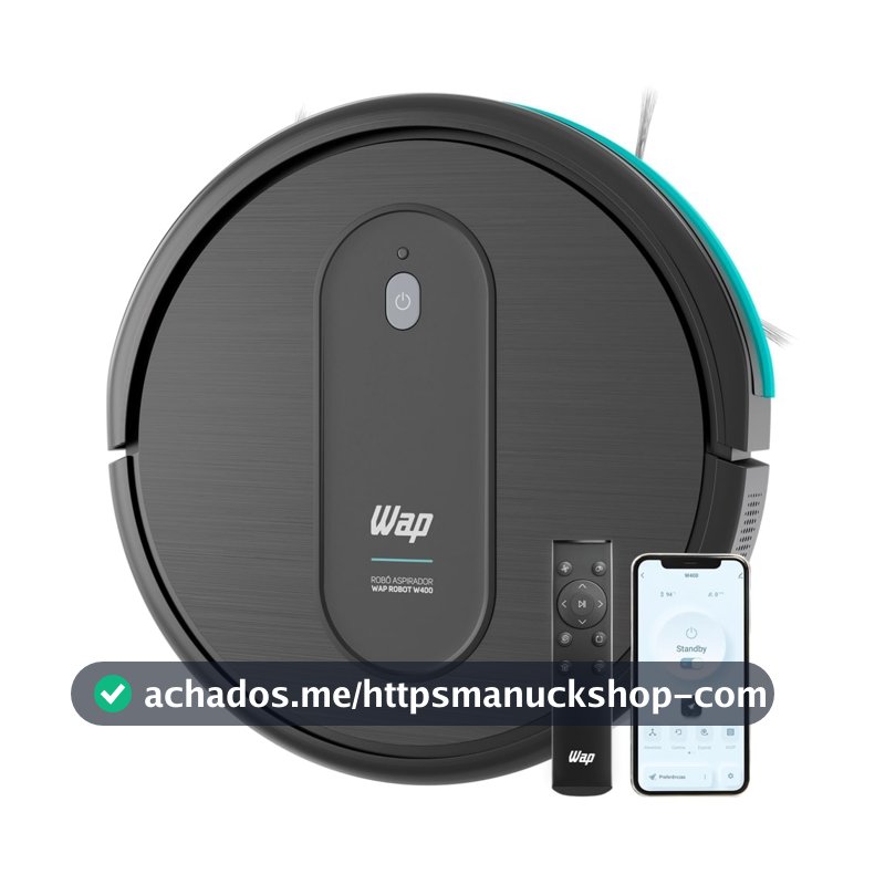 Robô Aspirador WAP Robot W400 C/ Controle Varre Passa Pano