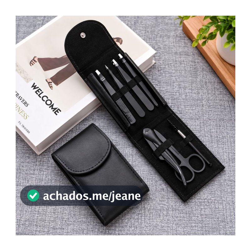 Conjunto 7 Peças De Pinças De Aço Inoxidável Profissional Para Sobrancelhas Cabelo