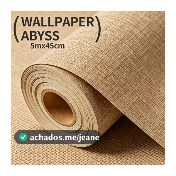 Papel De Parede Vinílico Importado Linho Amarelo Claro 45cm X 5m Premium Bancada Para Quarto Sala