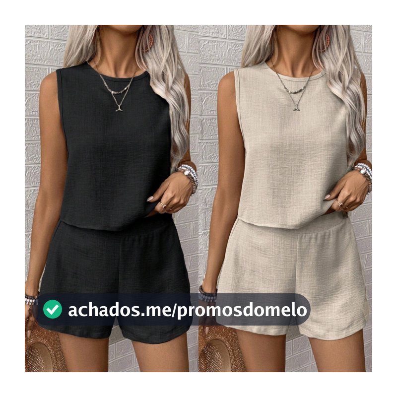 Conjunto Feminino Varias Cores Lançamento Verão Short e Blusa