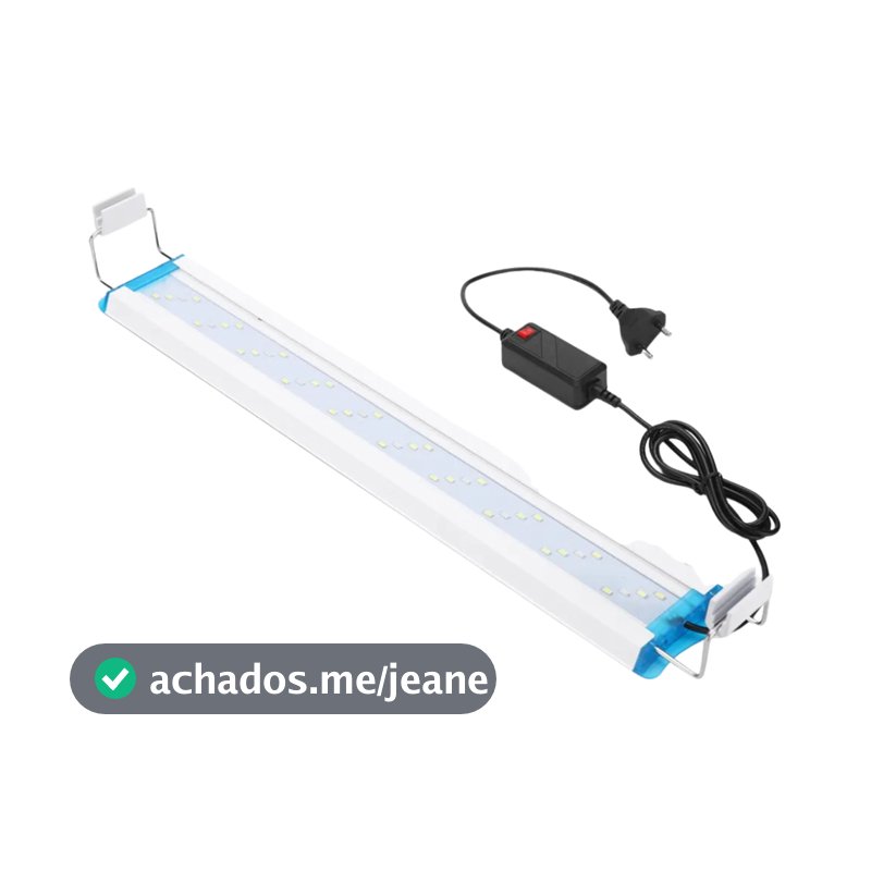 Luminária Led P/ Aquário De 28-70cm Bivolt Luz 3 Cores Crescimento de Corais