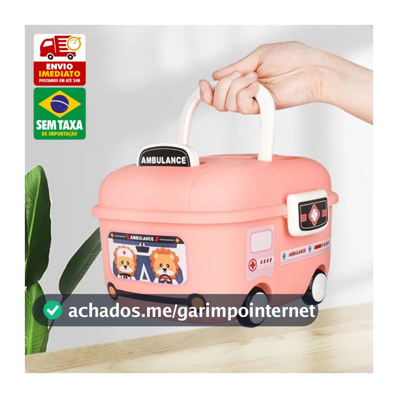 Caixa Organizadora Lancheira Infantil Carrinho de Brinquedo com Rodinhas Modelos  Coloridos
