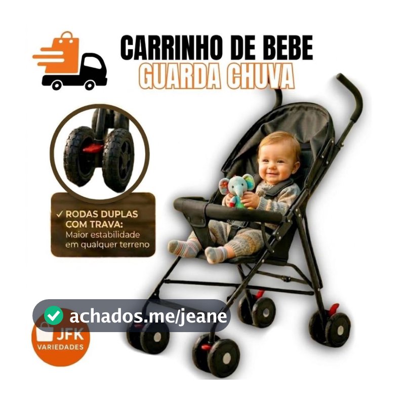 Carrinho de Bebê Guarda Chuva Compacto Dobrável para Viagem Passeio Infantil Fácil de Fechar Leve Seguro