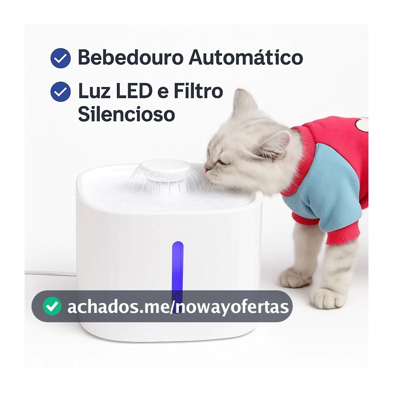 Bebedouro Fonte de água 3 Litro para gatos automático para animais de estimação