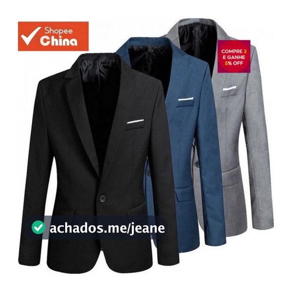 Blazer Masculino Moderno Casual Slim Fit MNHW